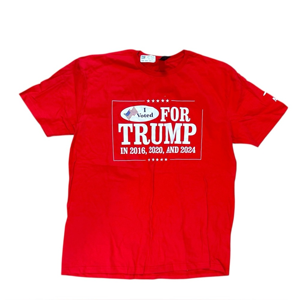 NWT Proud Patriots I Voted For Trump TShirt Men’s XL Red MAGA Republican Right